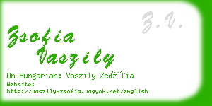 zsofia vaszily business card